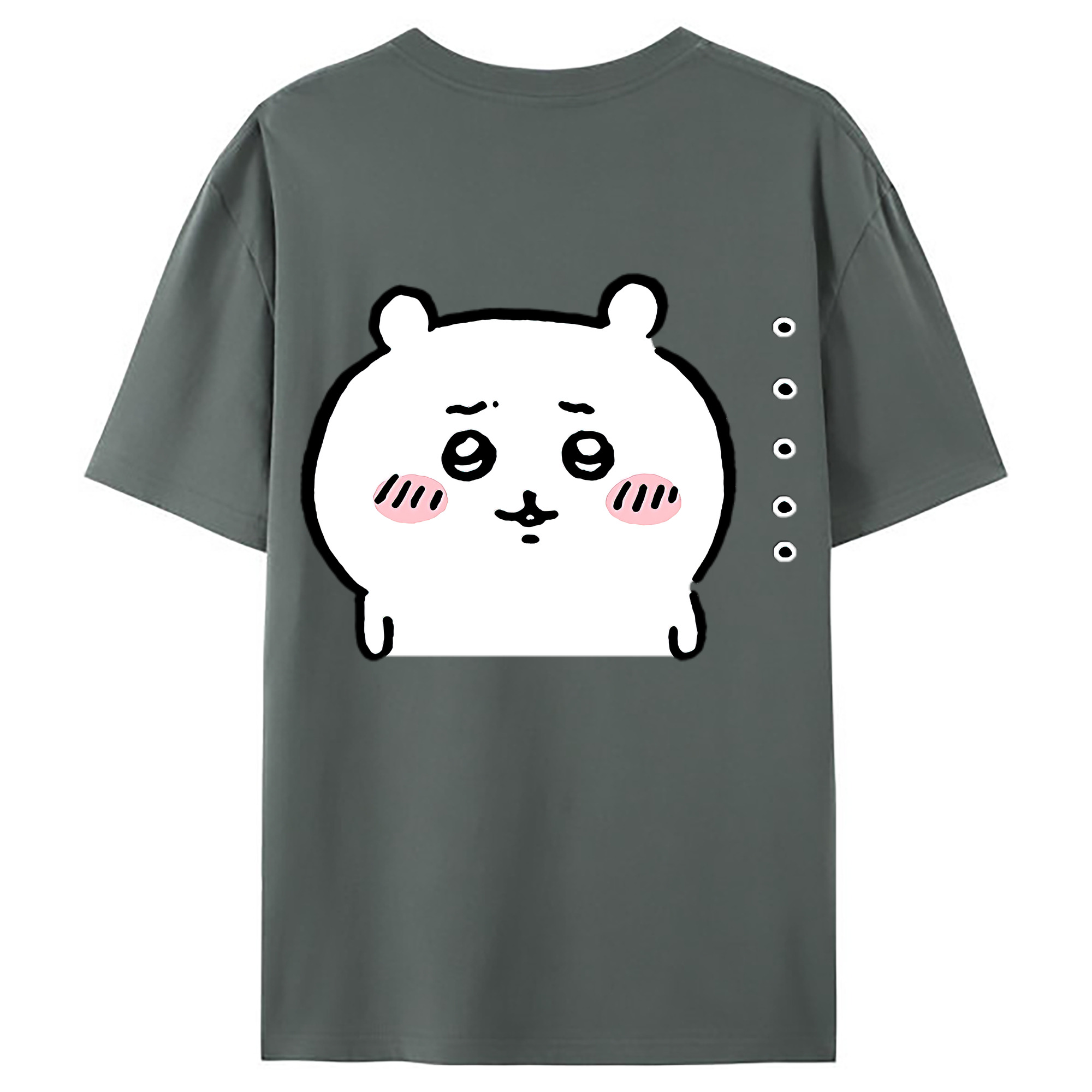（画像用） ちいかわ ちいかわ Chii-kawa chiikawa 綿100％ メンズ半袖Tシャツ（バックプリント） 通気性